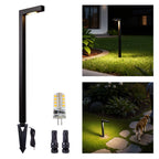 Modern L-Shape Low V — 21.87 Inches Tall (Original Version) / Black / With 2700K Warm White Bulb / 21.87 Inches Tall (Origina