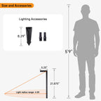 Modern L-Shape Low Voltage Landscape Path Light with Brass Fixture, Frosted Lens and Selectable Bulb