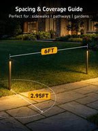 Modern L-Shape Low Voltage Landscape Path Light with Brass Fixture, Frosted Lens and Selectable Bulb