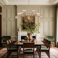 Modern Sputnik Chandelier, Brass