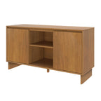 Modern Two-Door Sideboard with Three-Position Adjustable Shelves and an Open Middle Display Shelf