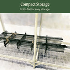 Modular Plant Trellis System with 12 Adjustable Panels, Flat-Folding Storage and Heavy-Harvest Support