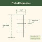 Modular Plant Trellis System with 12 Adjustable Panels, Flat-Folding Storage and Heavy-Harvest Support
