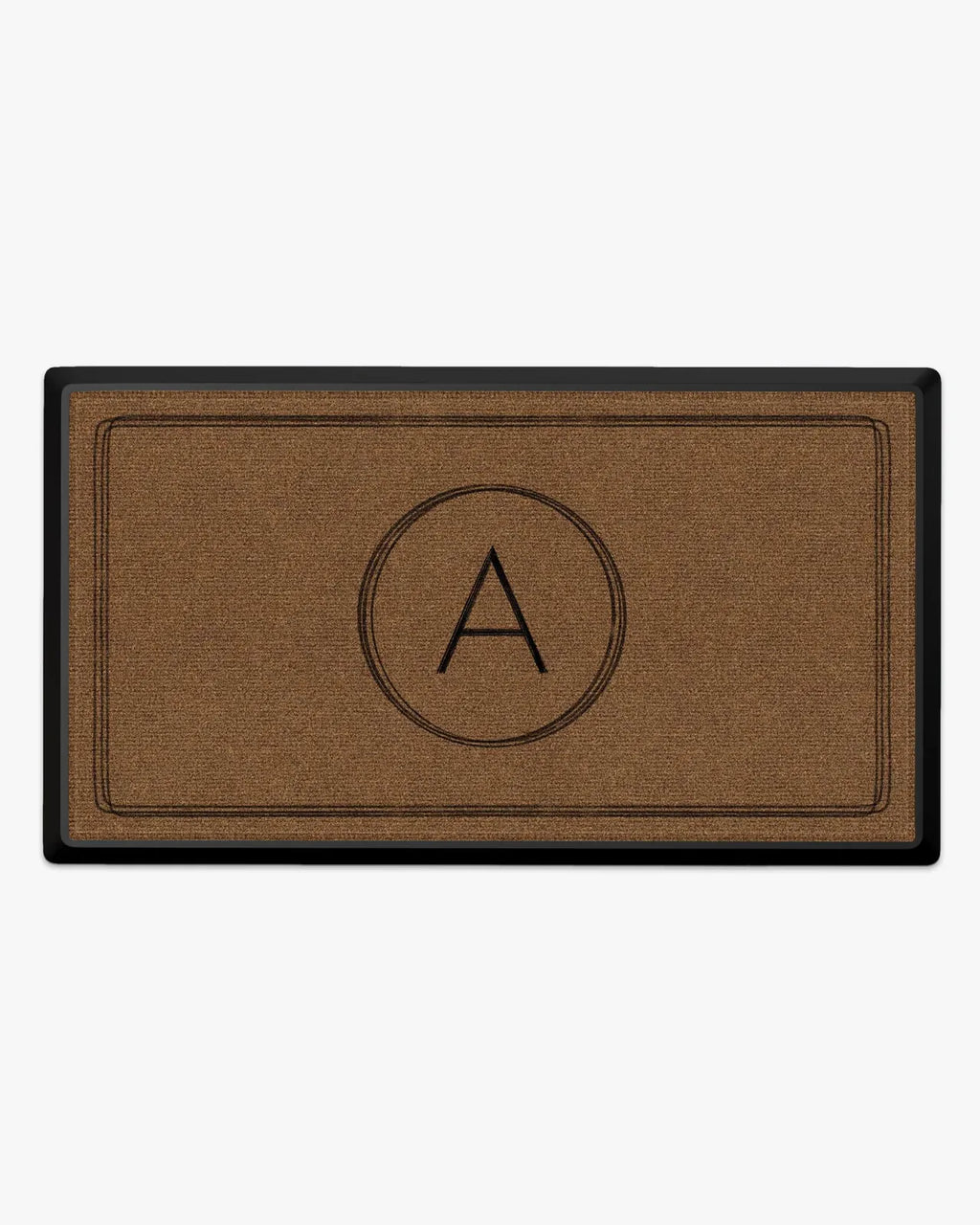 Monogram Doormat Cover or Cover and Mat Set, 2 — Doormat Cover + Mat / 2.5'x4.5' / A / Washable Doormat Cover / 2.5'x4.5' / A