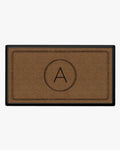 Monogram Doormat Cover or Cover and Mat Set, 2 — Doormat Cover + Mat / 2.5'x4.5' / A / Washable Doormat Cover / 2.5'x4.5' / A