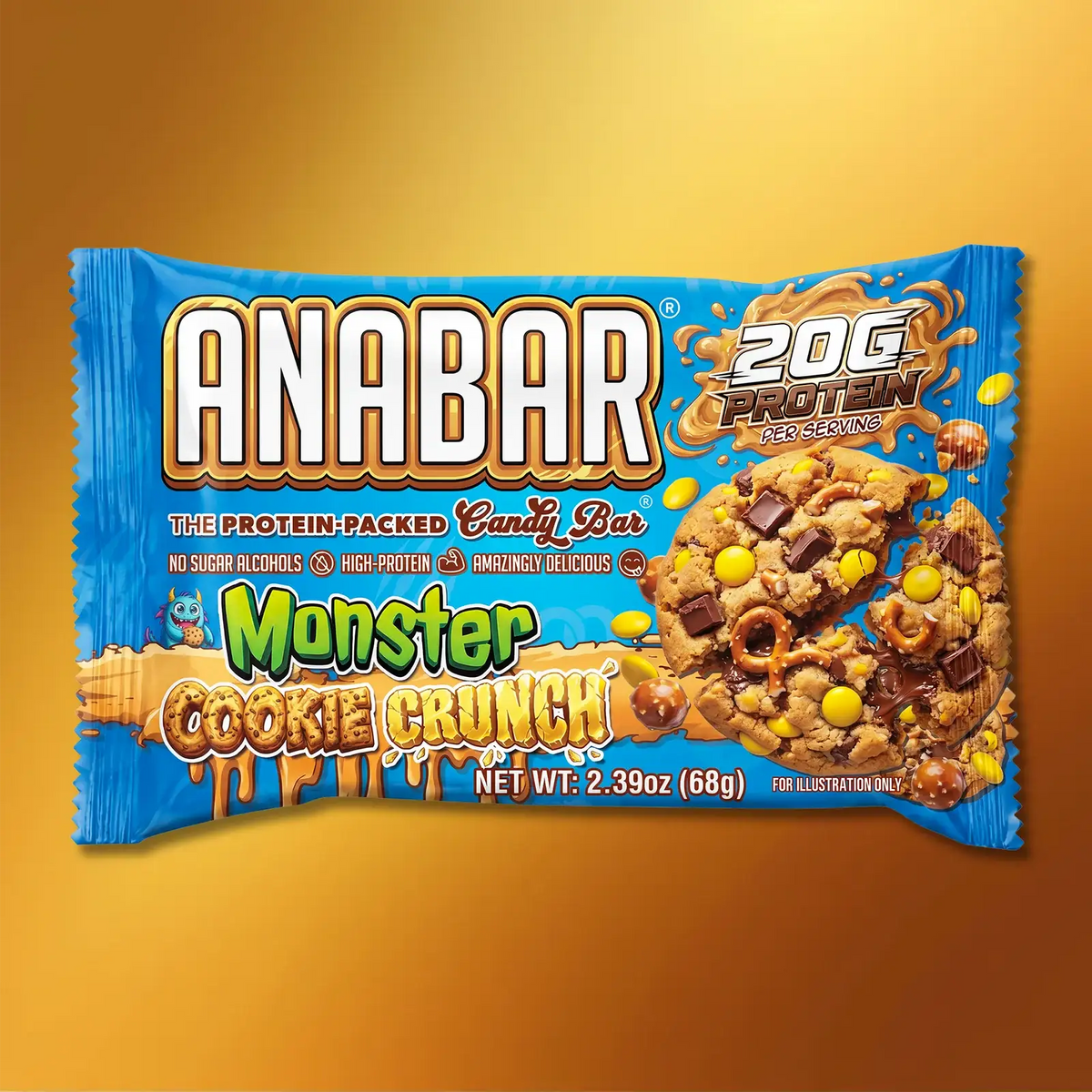 Monster Cookie Crunch Protein Bars, 12-Count Box