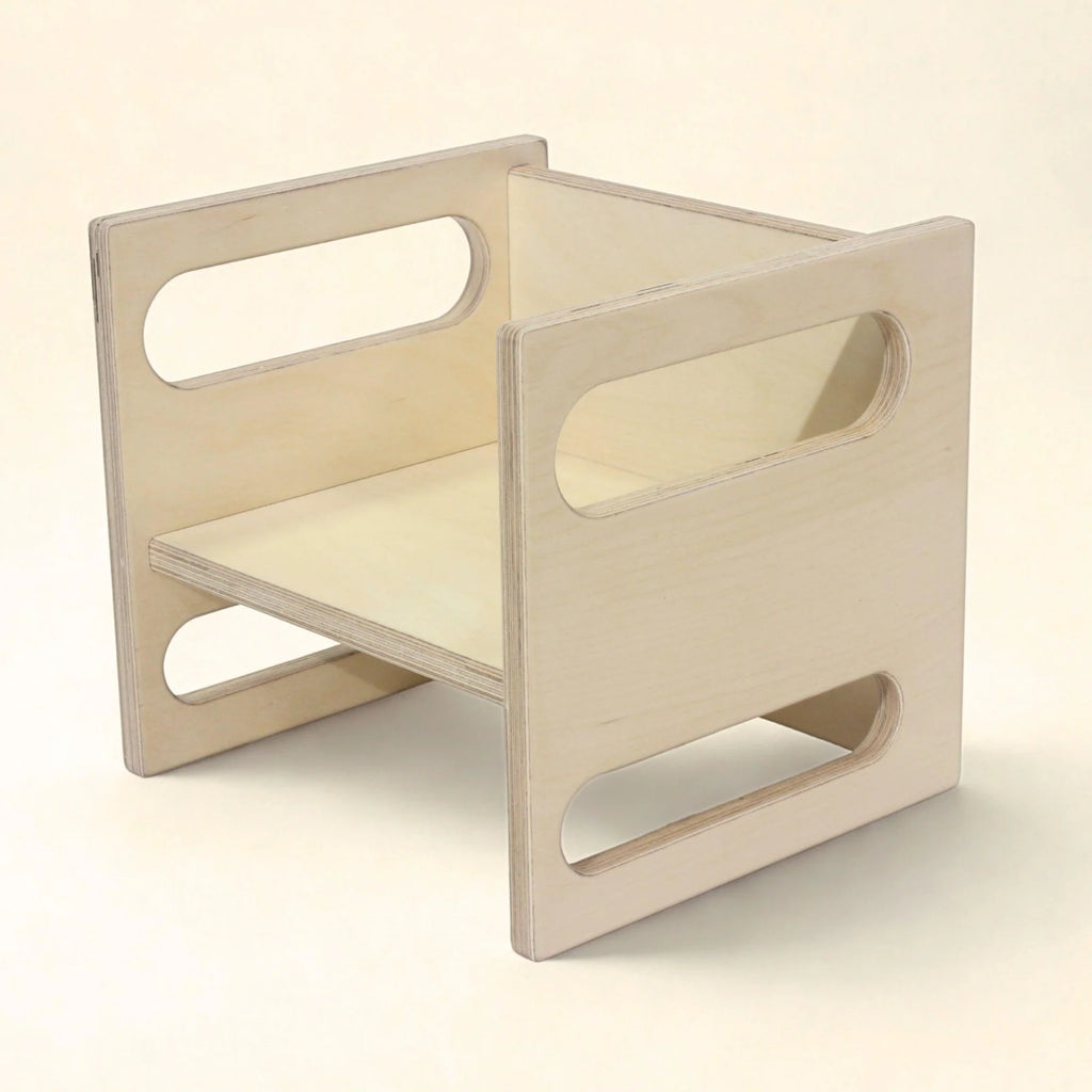 Montessori Cube Chair in Baltic Birch