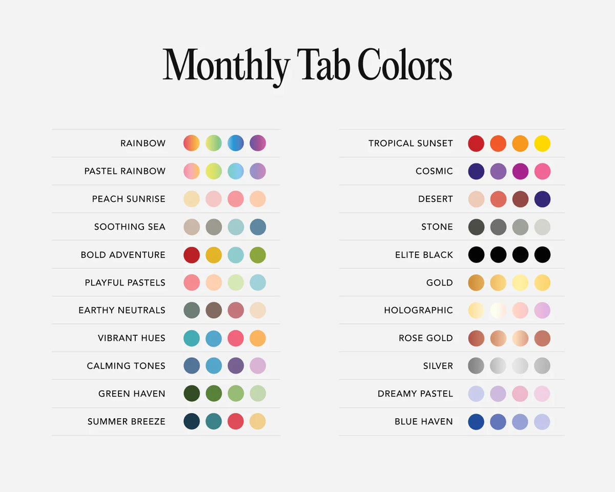 Monthly Planner Tabs