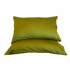 Moss Green Cotton Duvet Cover with Sateen Weave, Hidden YKK Zipper and Internal Corner Ties