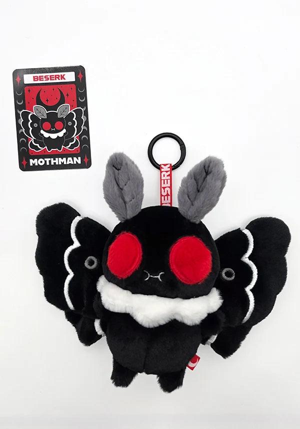 Mothman Plush Keychain Blind Box with Random Cryptid Design and Collectible Card · Random Mothman plush keychain design