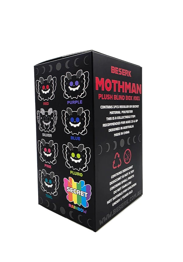 Mothman Plush Keychain Blind Box with Random Cryptid Design and Collectible Card · Random Mothman plush keychain design
