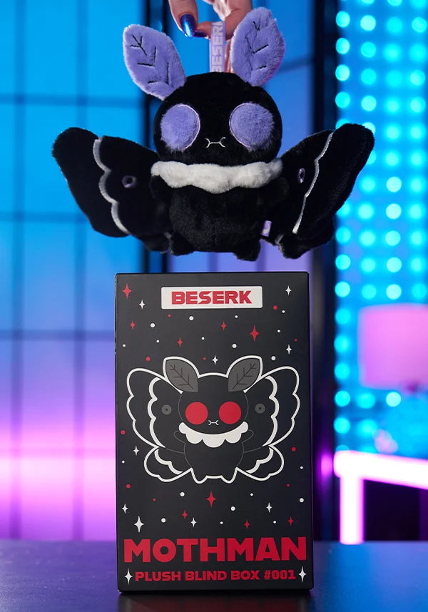 Mothman Plush Keychain Blind Box with Random Cryptid Design and Collectible Card · Random Mothman plush keychain design