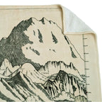 Mountain Map Sherpa Blanket in 60 by 80 Inches for Cozy Nights and a Decorative Drape Over Your Couch
