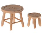 Mouse-Sized Dollhouse Table and Stool Set