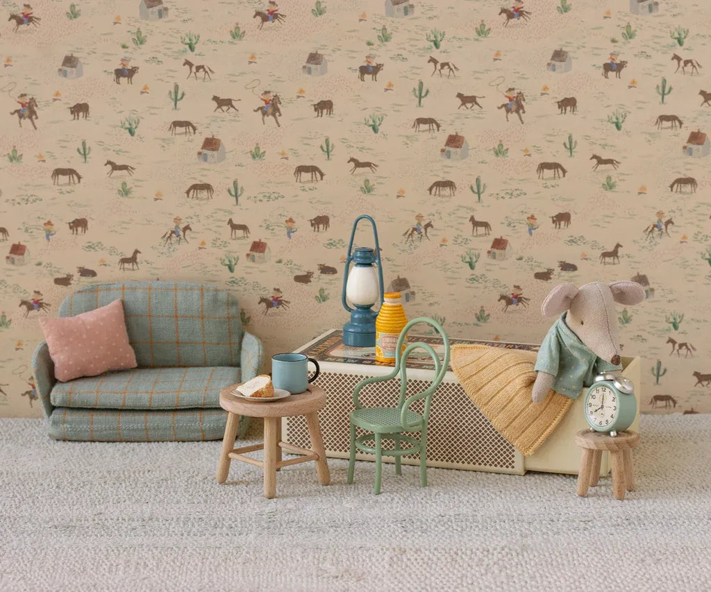 Mouse-Sized Dollhouse Table and Stool Set