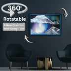 Moving Sand Art with an Aurora Borealis Background and a Rotating Wall Mount for Changing Landscapes