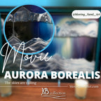 Moving Sand Art with an Aurora Borealis Background and a Rotating Wall Mount for Changing Landscapes
