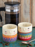 Mug Set of 2 for Coffee Breaks, A Cheerful Gift Pair for Sharing at Home or with a Friend · Two-mug pairing for sharing or