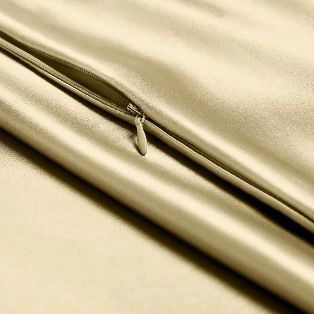 Mulberry Silk Pillowcase, 19 Momme Single Case with Zipper or Envelope Closure in Standard, Queen, or King