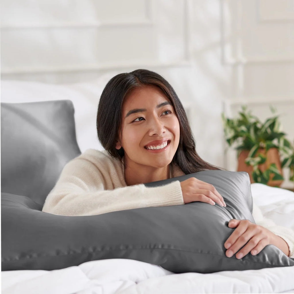 Mulberry Silk Pillowcase, 19 Momme Single Case with Zipper or Envelope Closure in Standard, Queen, or King