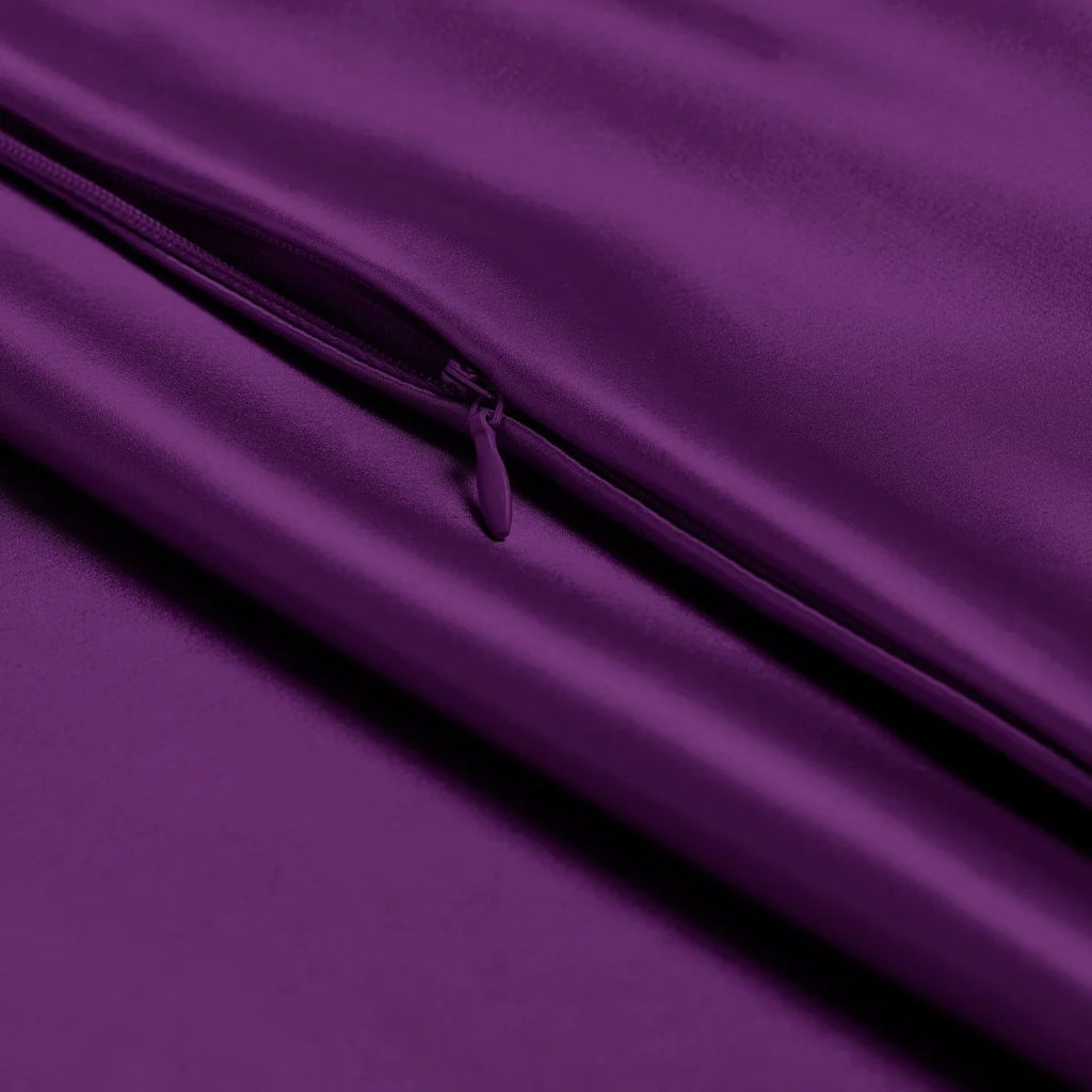 Mulberry Silk Pillowcase, 19 Momme Single Case with Zipper or Envelope Closure in Standard, Queen, or King