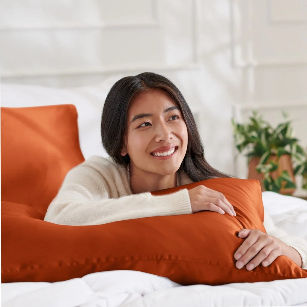 Mulberry Silk Pillowcase, 19 Momme Single Case with Zipper or Envelope Closure in Standard, Queen, or King