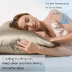 Mulberry Silk Pillowcases, 2-Pack in 100% Silk on Both Sides