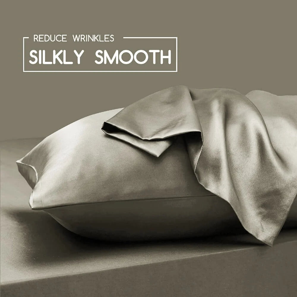 Mulberry Silk Pillowcases, 2-Pack in 100% Silk on Both Sides