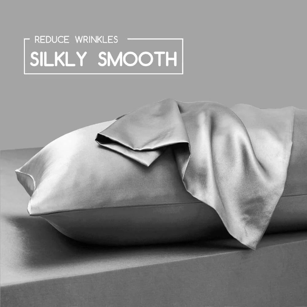 Mulberry Silk Pillowcases, 2-Pack in 100% Silk on Both Sides
