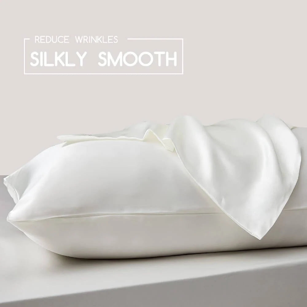 Mulberry Silk Pillowcases, 2-Pack in 100% Silk on Both Sides