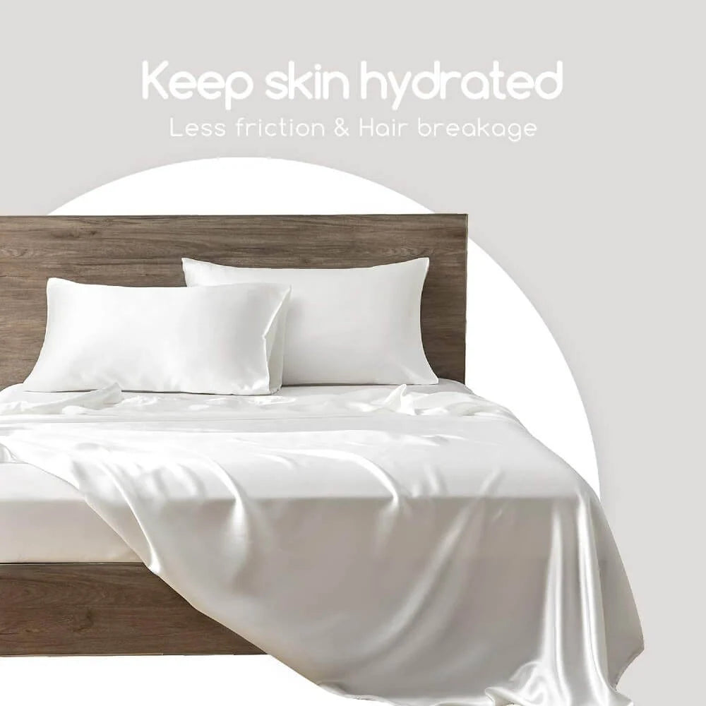 Mulberry Silk Pillowcases, 2-Pack in 100% Silk on Both Sides