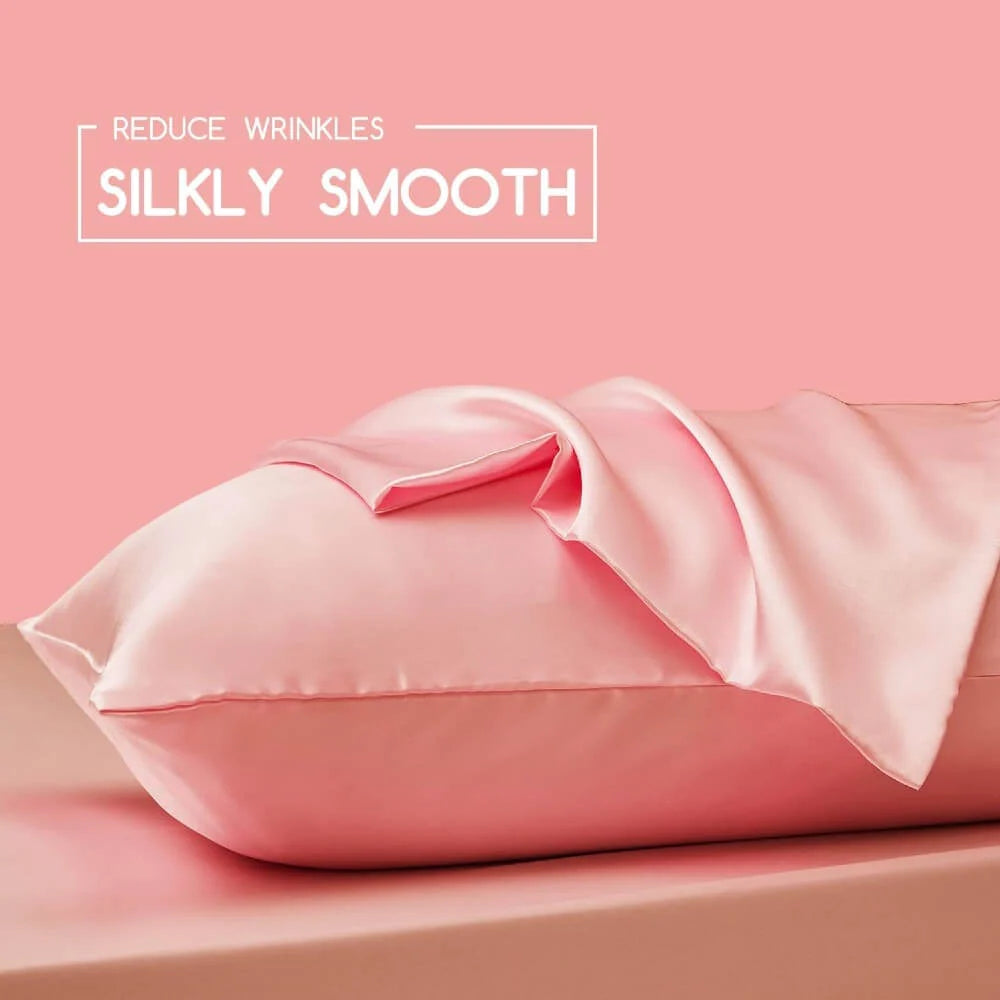 Mulberry Silk Pillowcases, 2-Pack in 100% Silk on Both Sides