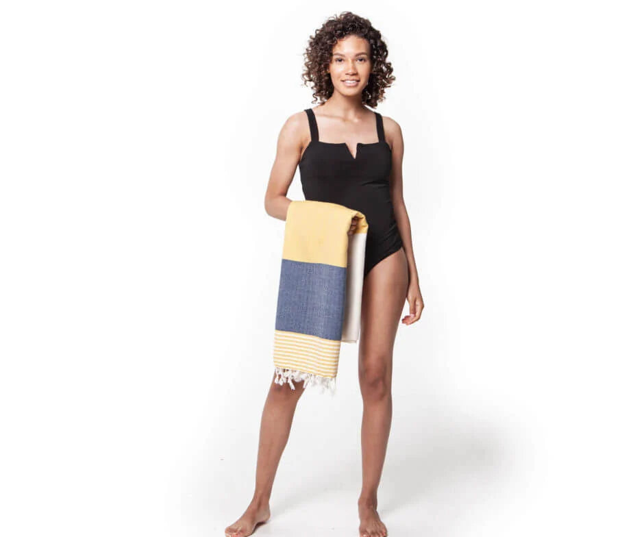 Multi-Color Striped Turkish Towel in 100% Cotton