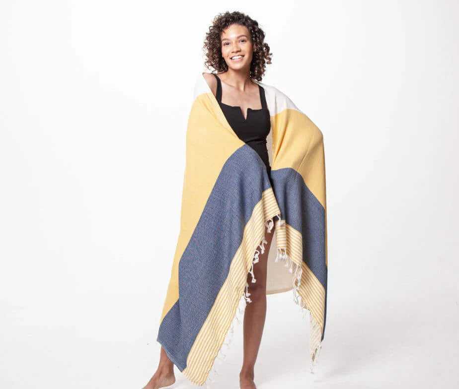 Multi-Color Striped Turkish Towel in 100% Cotton