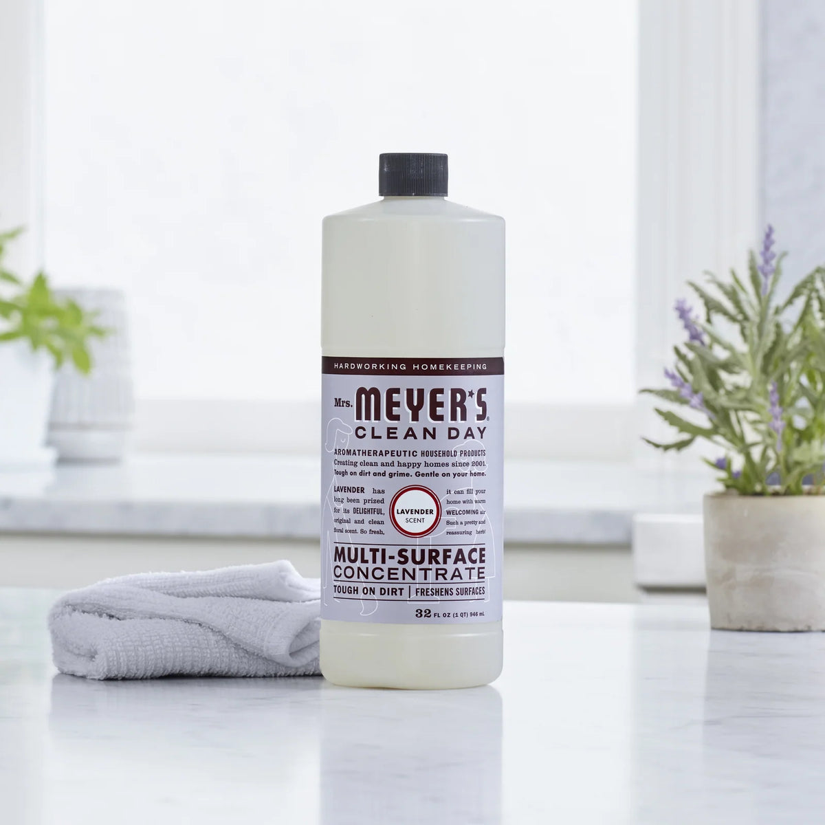 Multi-Surface Cleaner Concentrate for Non-Porous Home Surfaces, Refillable Formula in Lavender and Other Scent