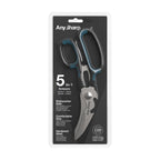 Multifunction Scissors with Curved Hardened Steel Blades and Comfort Grips for Kitchen and Household Tasks