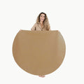 Multipurpose Bonded Leather Mat, Camel-Circle
