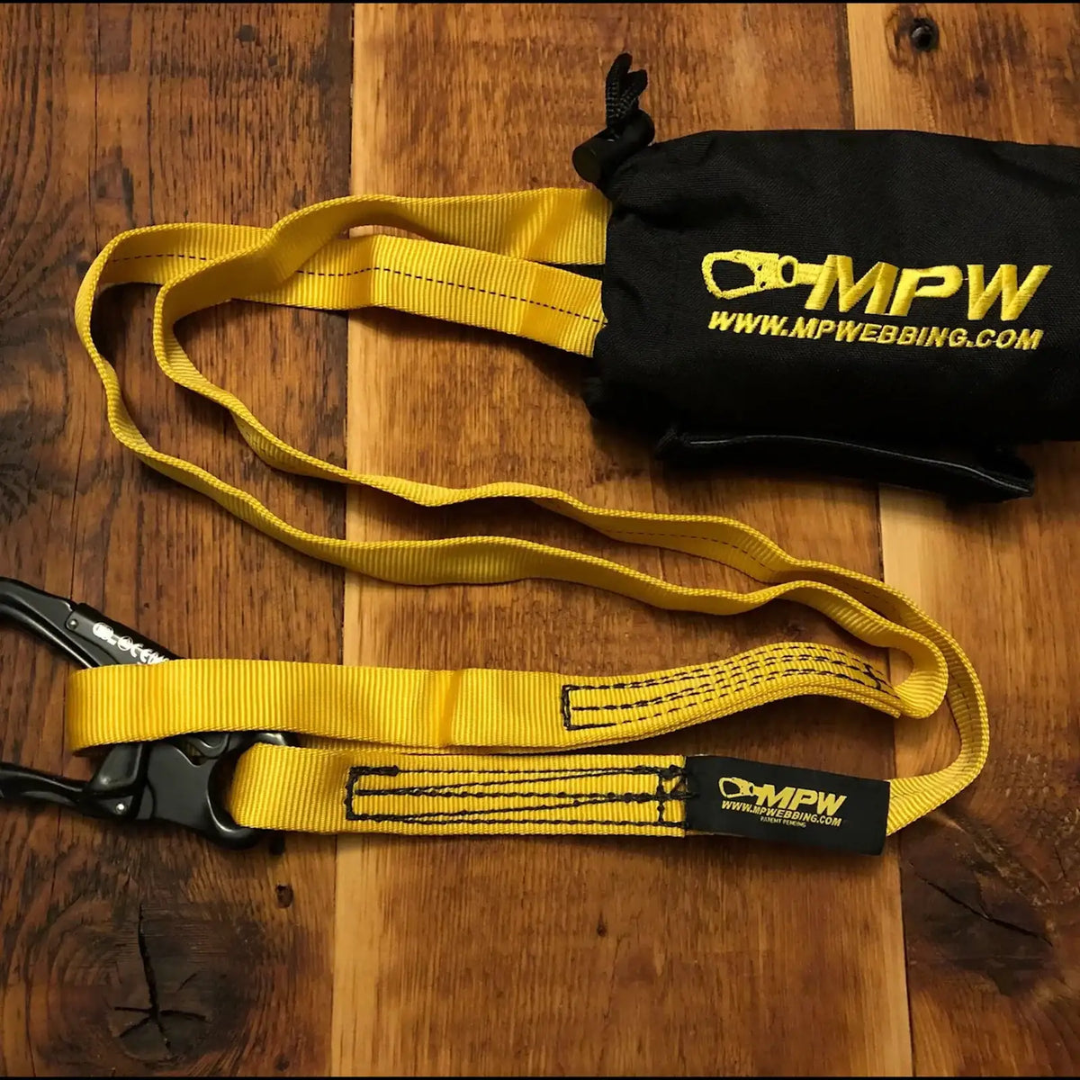Multipurpose Firefighter Webbing Rescue Tool with 22-Foot Haul Line, Search Rope and Dual-Action Carabiner