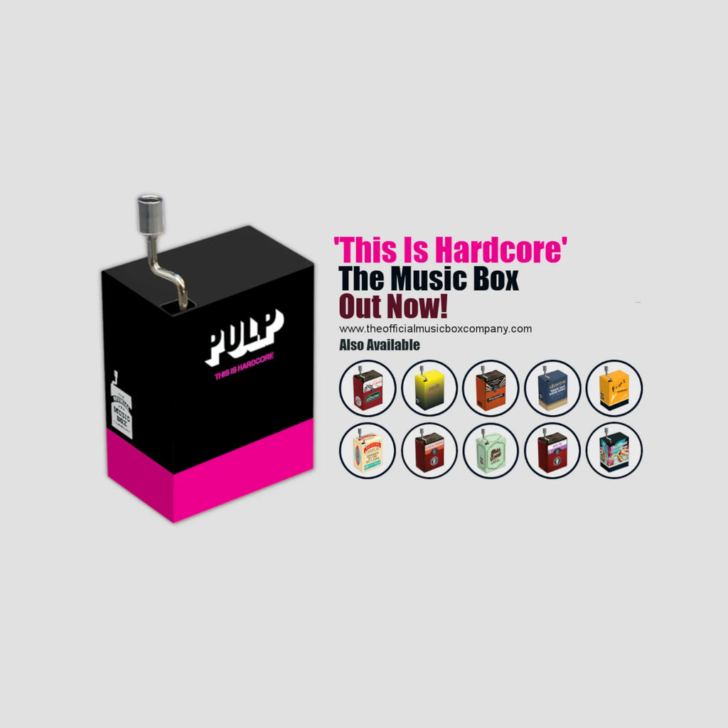 Music Box Playing the Pulp “This Is Hardcore” Piano Melody with Certificate of Authenticity Postcard