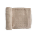 Muslin Swaddle Blanket in Solid Oatmeal, Made from 100% Rayon from Bamboo for Soft Newborn Wrapping