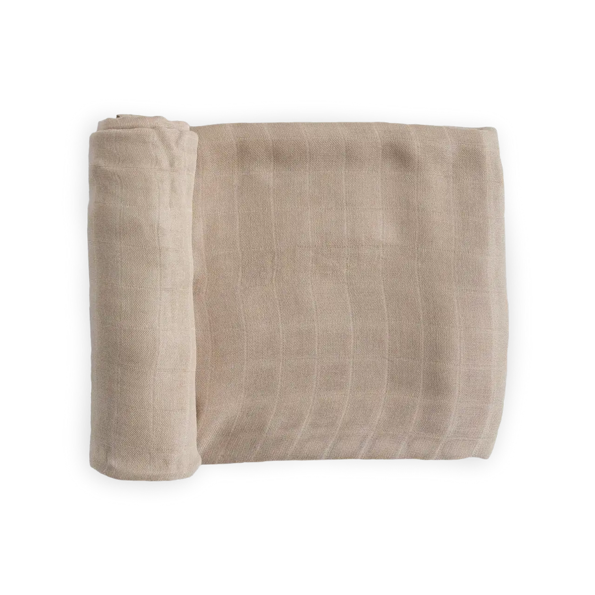 Muslin Swaddle Blanket in Solid Oatmeal, Made from 100% Rayon from Bamboo for Soft Newborn Wrapping