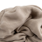 Muslin Swaddle Blanket in Solid Oatmeal, Made from 100% Rayon from Bamboo for Soft Newborn Wrapping