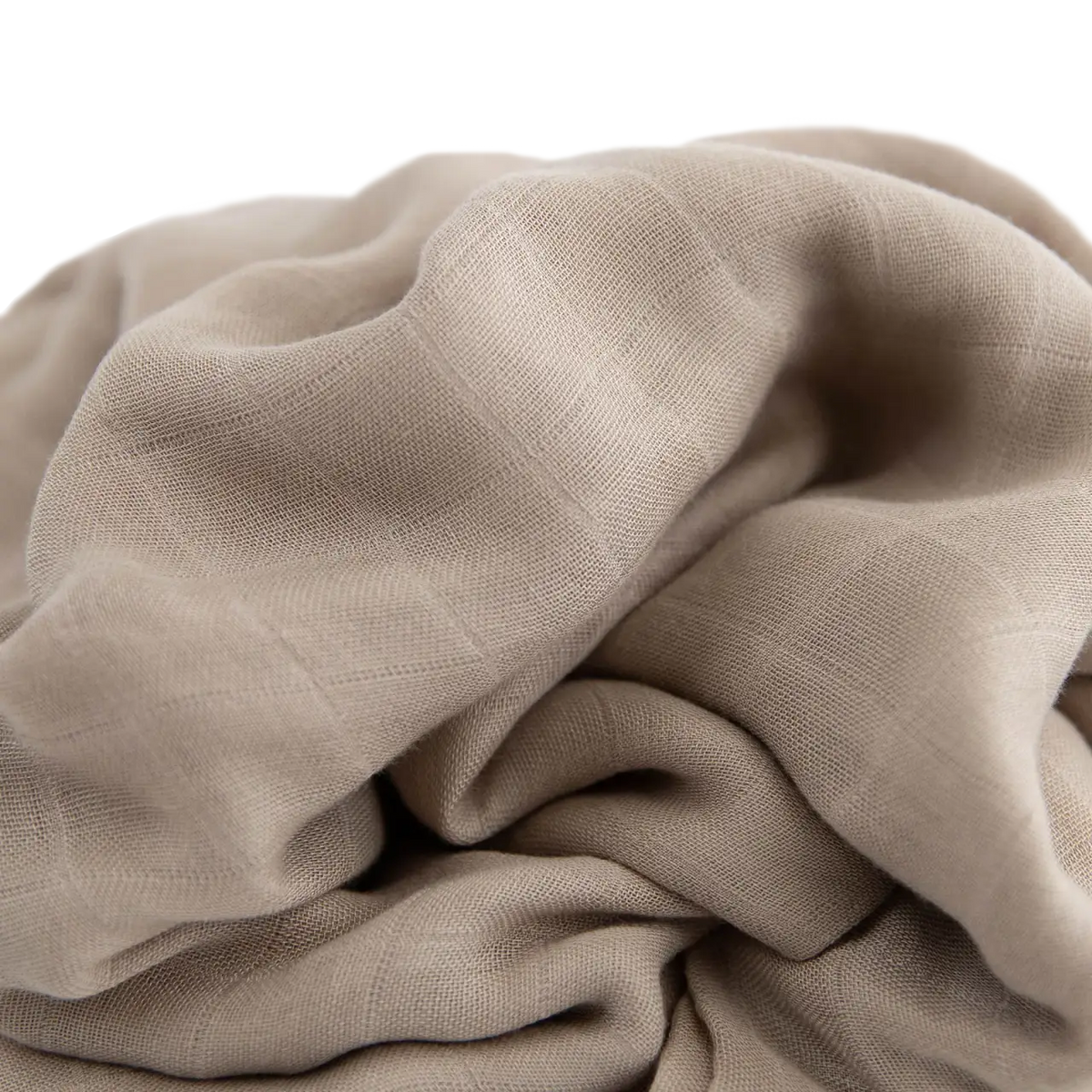 Muslin Swaddle Blanket in Solid Oatmeal, Made from 100% Rayon from Bamboo for Soft Newborn Wrapping