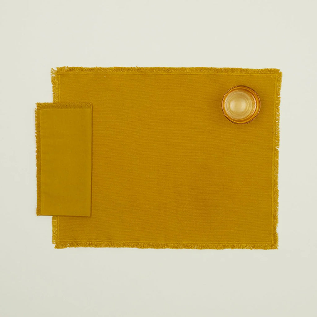 Mustard Cotton Dinner Napkins, Set of 4