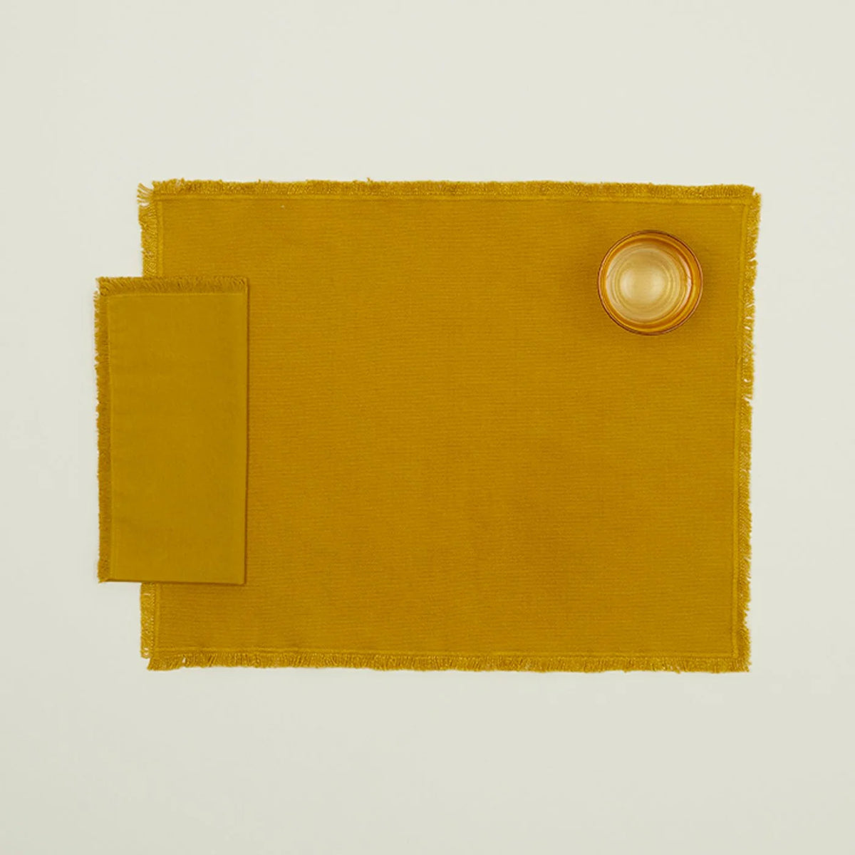 Mustard Cotton Dinner Napkins, Set of 4
