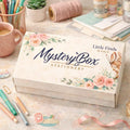 Mystery Stationery Box with Notebook, Pen Case, Writing Tools and Paper Goods in a Surprise Color Theme