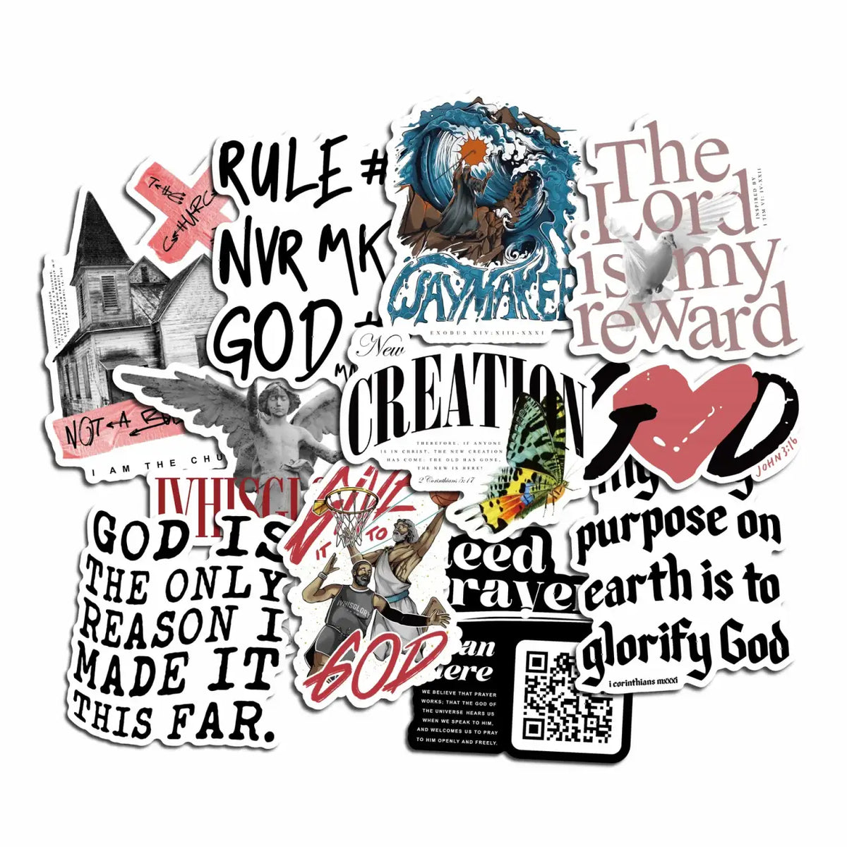 Mystery Sticker Pack with Six Surprise Designs for Journals, Planners, Crafts, Gifts, and Everyday Creative Projects