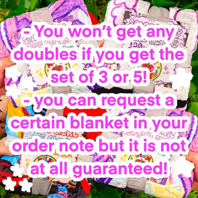 Mystery Throw Blanket Pack in Soft 100% Polyester, 4 ft by 5 ft Cozy Printed Blanket for TV, Travel and Room Decor