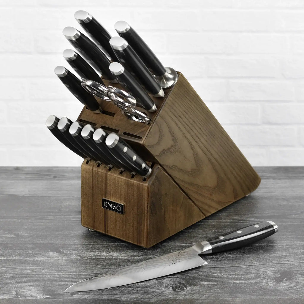 Nakiri Knife with 6.5-Inch VG-10 Damascus Blade, Hammered Finish and Balanced Micarta Handle