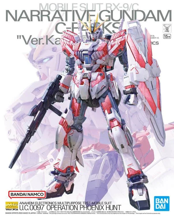 Narrative Gundam C-Packs Master Grade Ver.Ka 1/100 Plastic Model Kit with Psycho Frame and Core Fighter